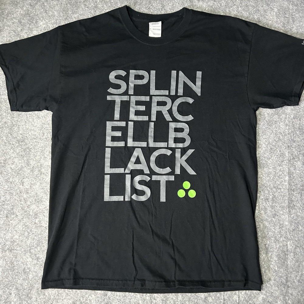 Splinter Cell Blacklist Men's Large Ubisoft Tom Clancy's Graphic Black T Shirt